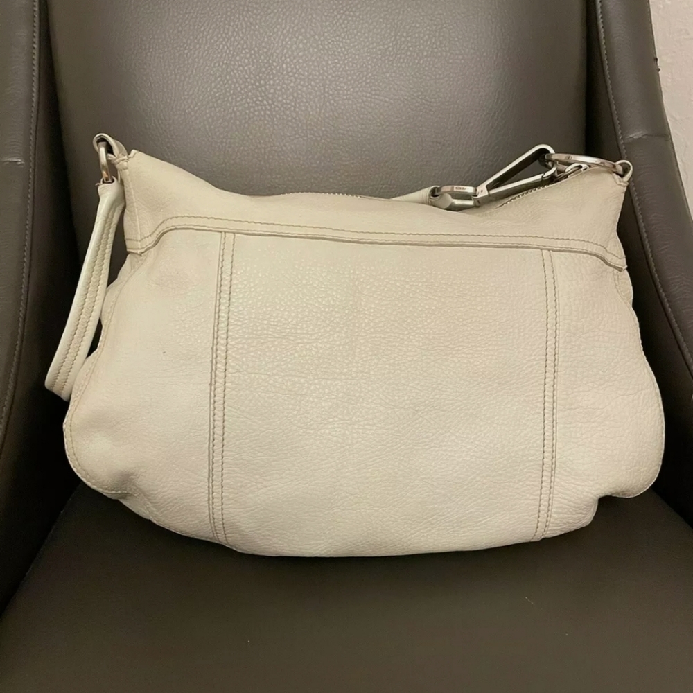 Prada Vitello Bag Winter White/Cream Large Tote Purse Bag - Picture 2 of 10